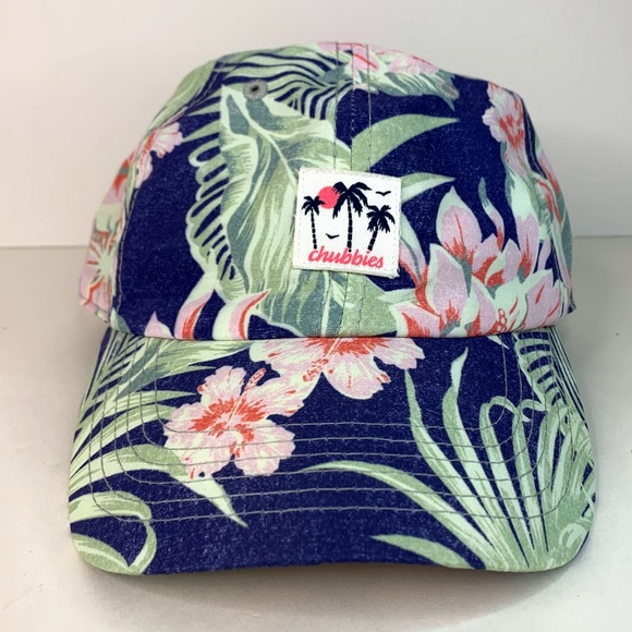 chubbies Other - Chubbies The Resort Wears Dad Hat Dusty Blue Tropical Print New Without Tag